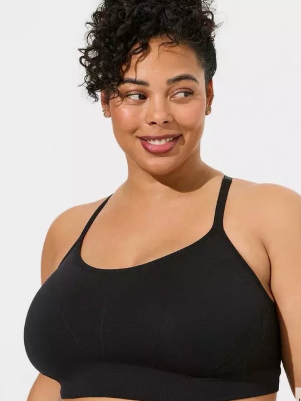 Torrid Curve black Lace-Trim Bralette size 2